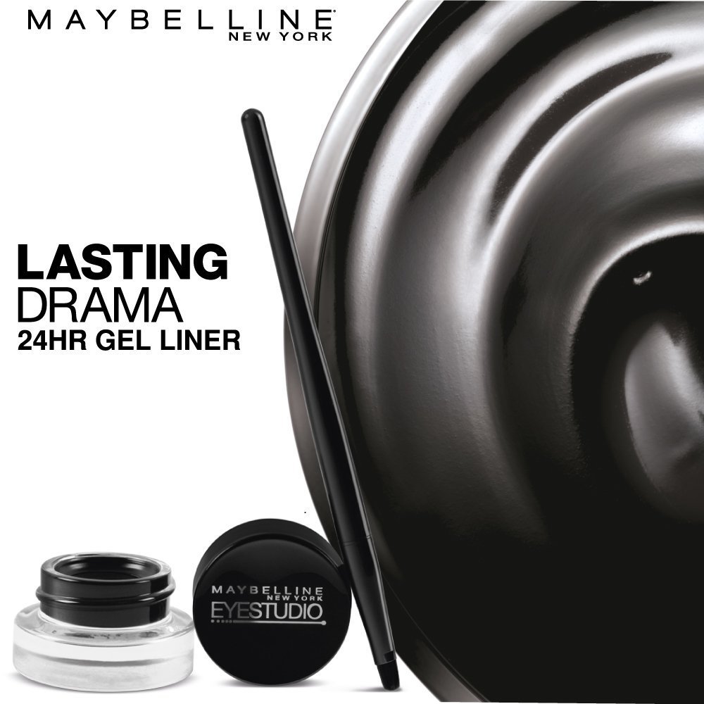 Maybelline New York Makeup Eyestudio Lasting Drama Gel Eye Liner, Blackest Black, Waterproof, 0.106 Ounce,Pack of 1 - Image 9